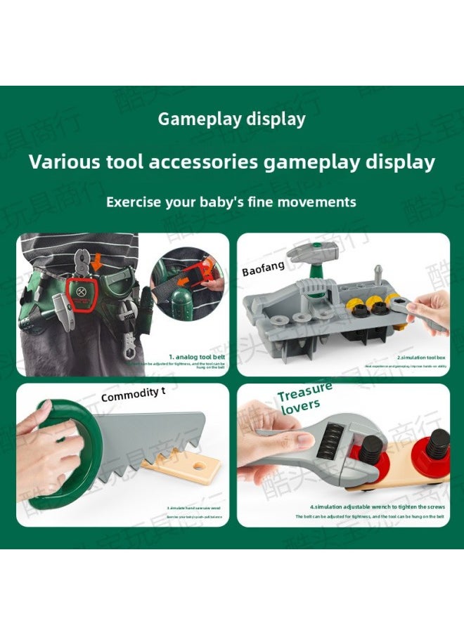 Children Play House DIY Simulation Chainsaw Tool Puzzle Boy Repair Tool Toy Direct Sales-Color:G226 [安全帽]  - Image 5