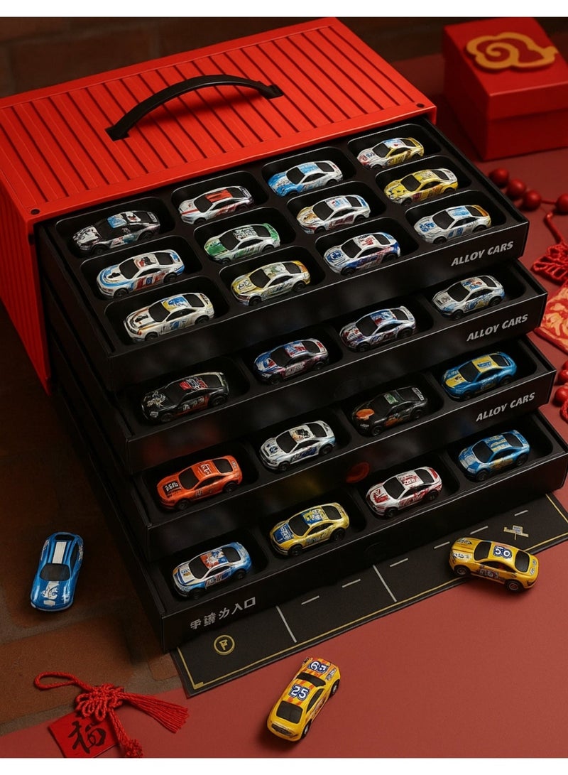 F.A.M.S Die-Cast Car Toy Set for Kids – 48 Mini Metal Cars with Garage Storage Case | Educational Toy for Ages 3+ - Image 4