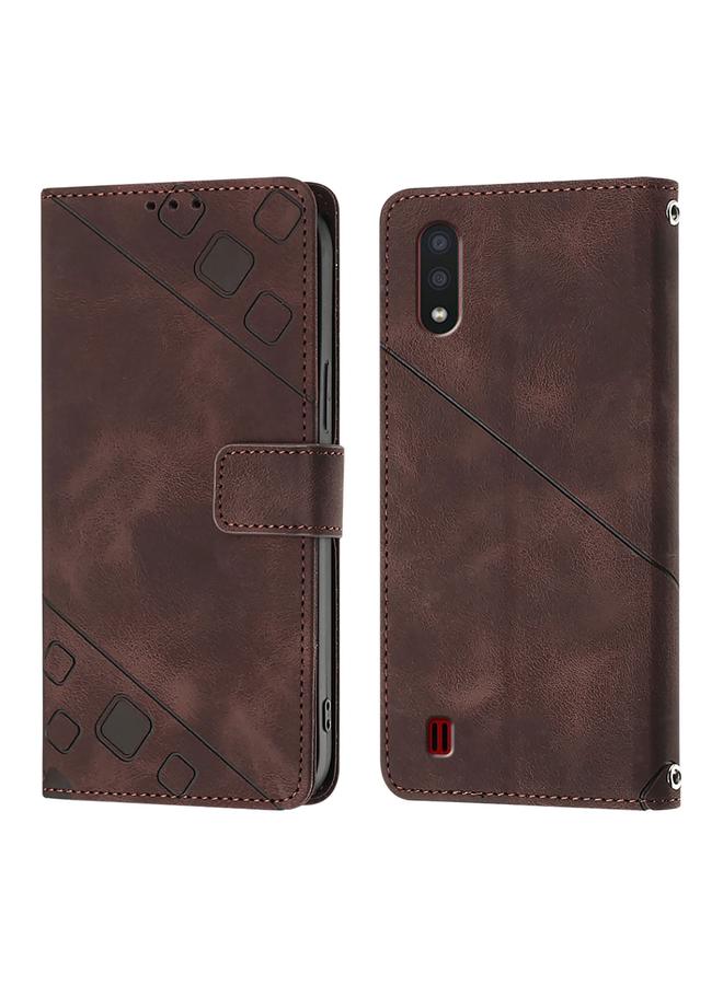 اس-توب جراب لهاتف Samsung Galaxy A01 EU مصنوع من الجلد المنقوش - Image 2