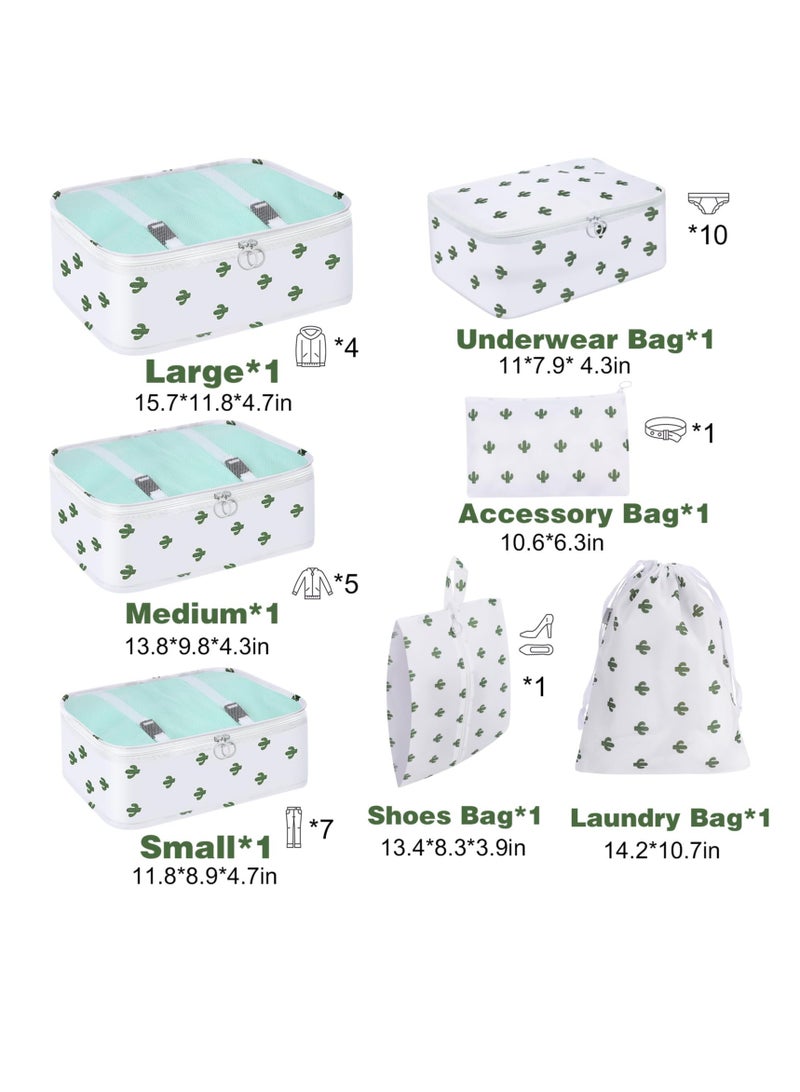 SYOSI Travel Packing Cubes Sets, 7 Pcs Packing Cubes Suitcase Organizer Bags Travel Essentials for Backpack Suitcases  - Image 2