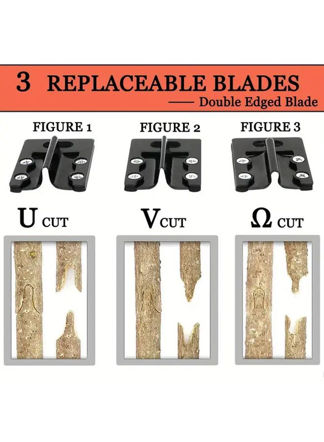 Professional Dual Hand Garden Grafting Pruning Shears Set Manual V U Grafting Tool - Image 5