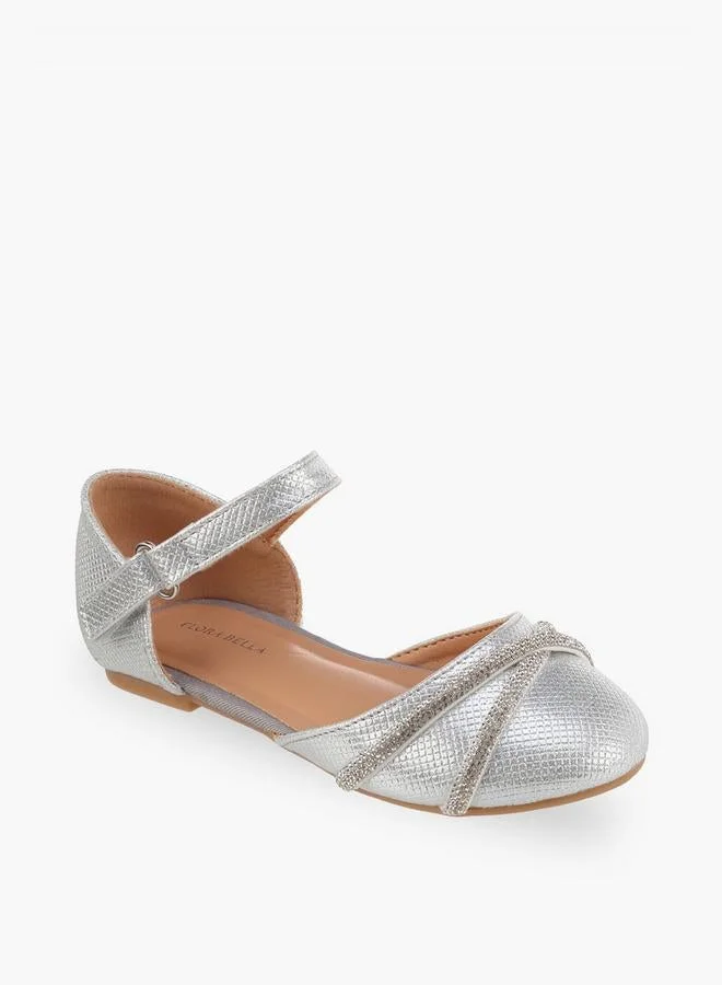فلورا بيلا من شو إكسبرس Flora Bella Girls Embellished Hook & Loop Mary Jane Shoes