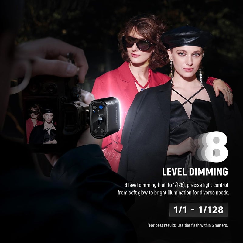 Neewer BASICS Mini Camera Flash with LED Video Fill Light/LCD Display/800mAh, Compatible with Canon Fujifilm Sony Nikon DSLR Standard Hot Shoe Cameras for Studio Photography Photoshoots Lighting, N12L - Image 4