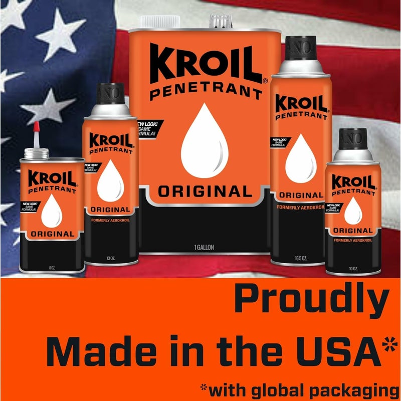 Kroil Original Penetrant - Rust Penetrating Lubricant - Corrosion Inhibitor Oil for Chains, Hinges & Stuck Metal Parts - Home & Industrial Use - Can - 1 gal - 1 Pack (KL011) - Image 3