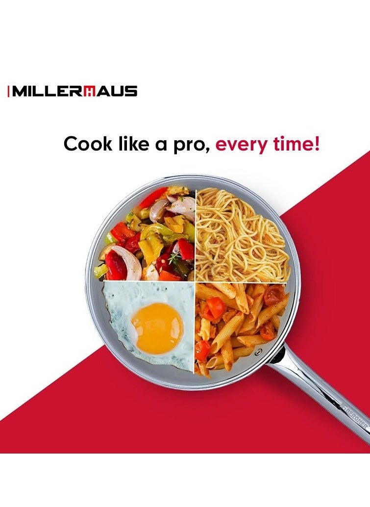 MILLERHAUS Millerhaus Tri-Ply Frypan 28cm Stainless Steel  - Image 5