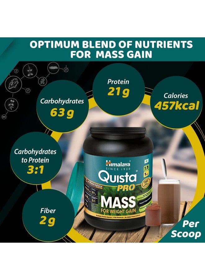Himalaya Himalaya Quista Pro MASS For Weight Gain - 1kg (Chocolate)  - Image 4