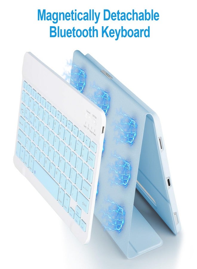 APHBZGE Keyboard Case for Samsung Galaxy Tab S9 FE 5G 10.9-inch, Keyboard for Samsung Tab S9 11'',Bluetooth Detachable Keyboard, Smart Cover Compatible with S Pen, Auto Sleep/Wake (Blue) - Image 5