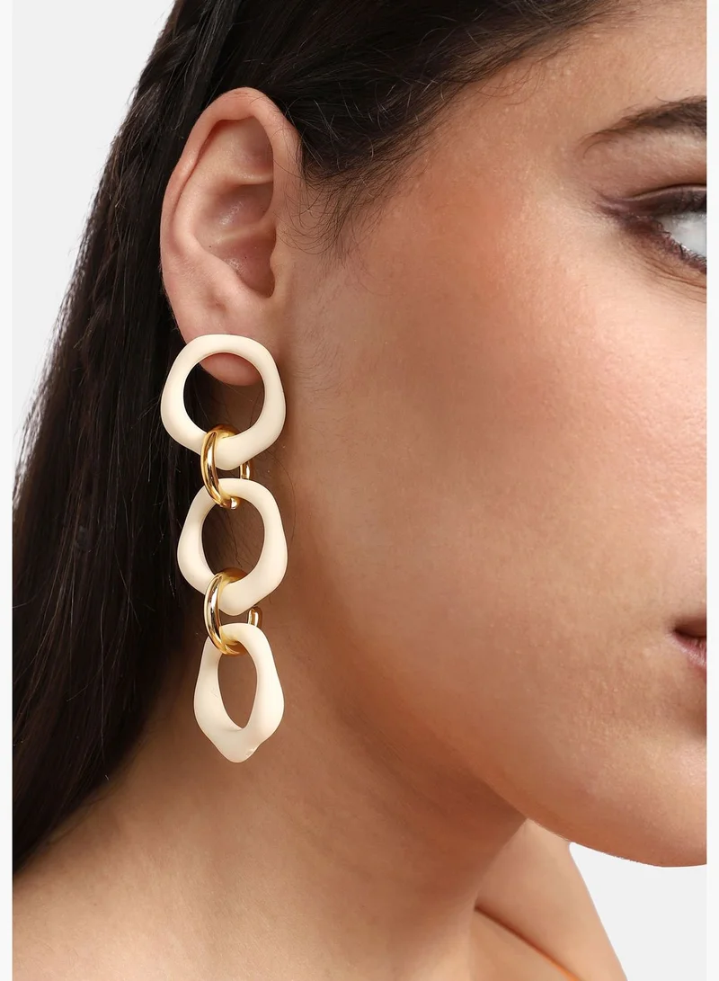 SOHI Gold Plated Party Designer Drop Earring For Women