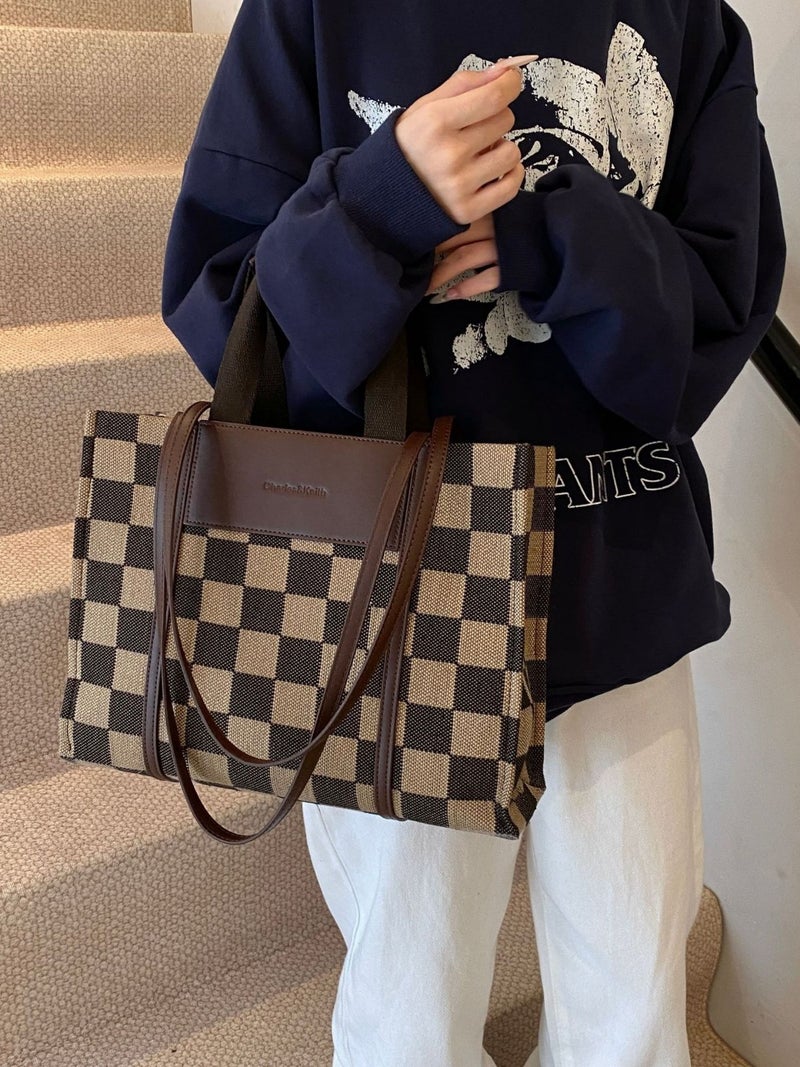 High-End Fashion Tote Bag Women'S 2024 New High-End Light Luxury Handbag Shoulder Crossbody Bag - Image 2