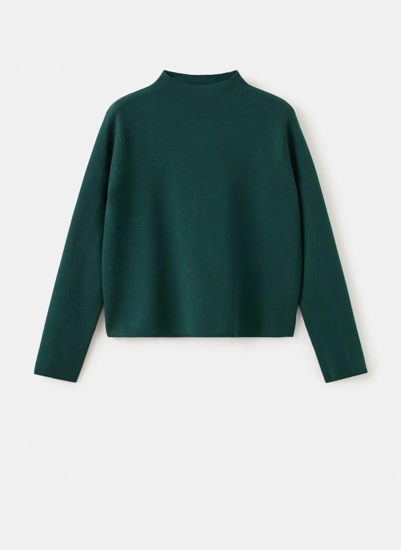Mango  Knitted sweater with perkins neck for Women | Best Price UAE