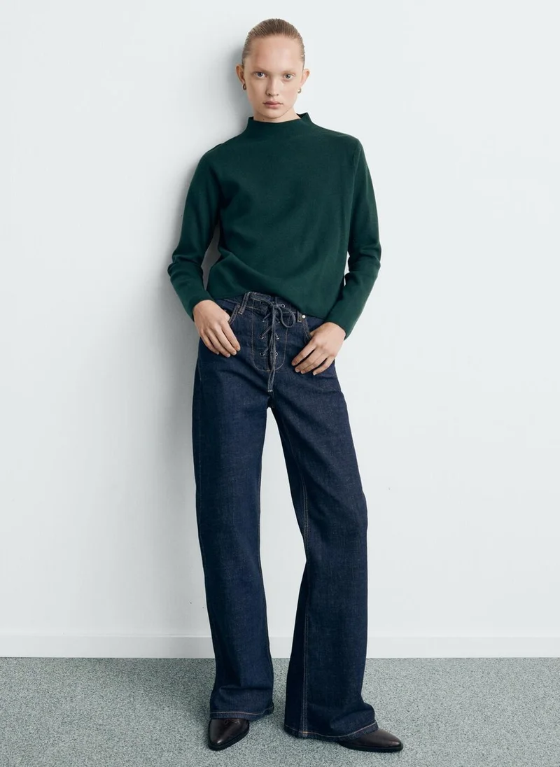 Mango  Knitted sweater with perkins neck for Women | Best Price UAE