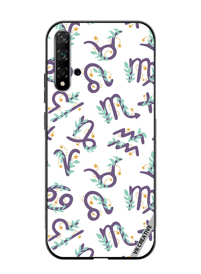 VR CREATIVE Protective Case Cover For Huawei Nova 5T Cute Vector Pattern With Zodiac Sign Design Multicolour - Image 1