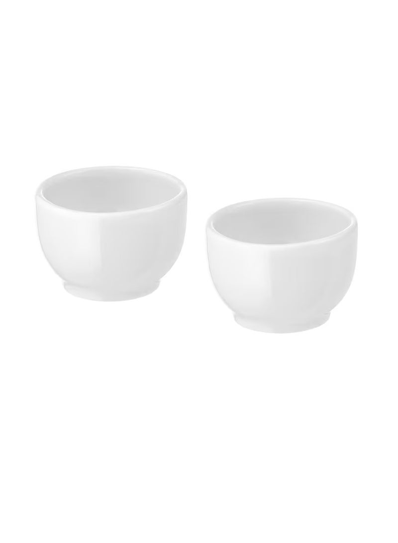Bowl/egg cup, rounded sides white5 cm - Image 1