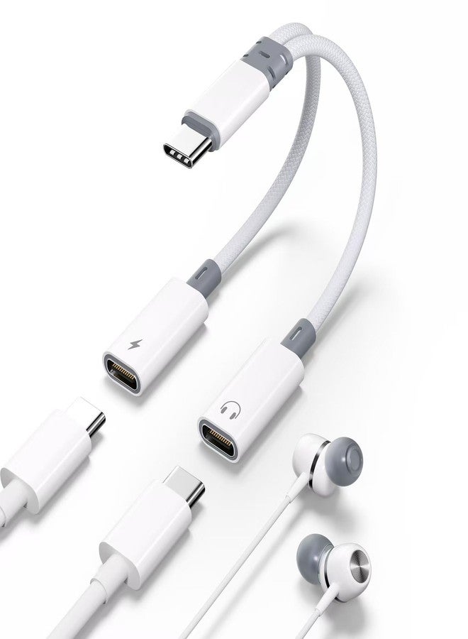 Subynanal USB Type C to 3.5mm Headphone Jack Adapter (2 Ports daul) - Image 1