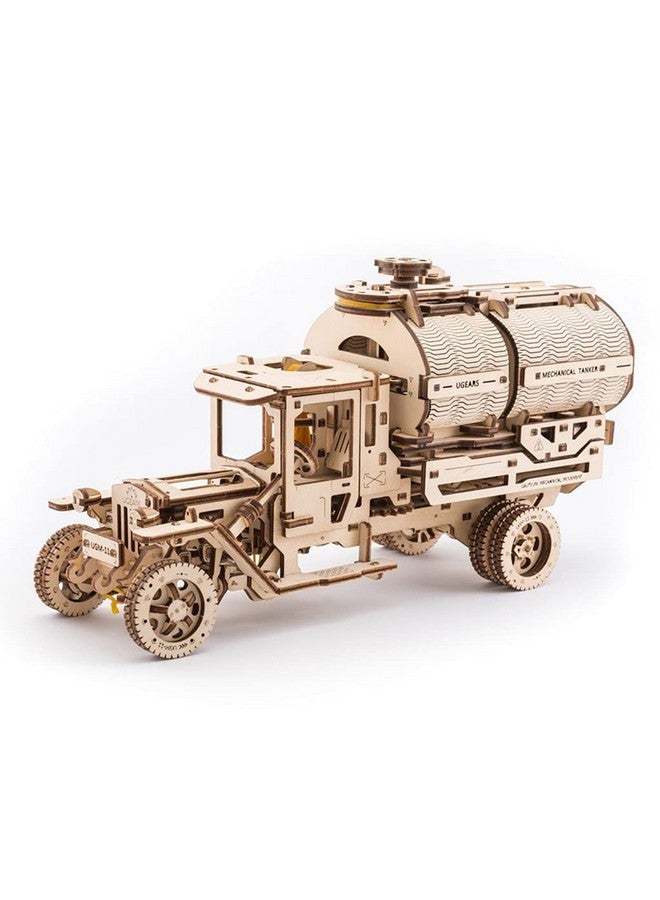 أوجيرز مجموعة إضافات Ugears لشاحنة UGM-11 (ناقلة، سلم إنقاذ، وهيكل مقطورة) هي لغز ميكانيكي ثلاثي الأبعاد للبالغين | مجموعة ألغاز ثلاثية الأبعاد كبيرة لتجميع الشاحنات بنفسك | تحفة فنية خشبية مزخرفة للشاحنة - Image 3