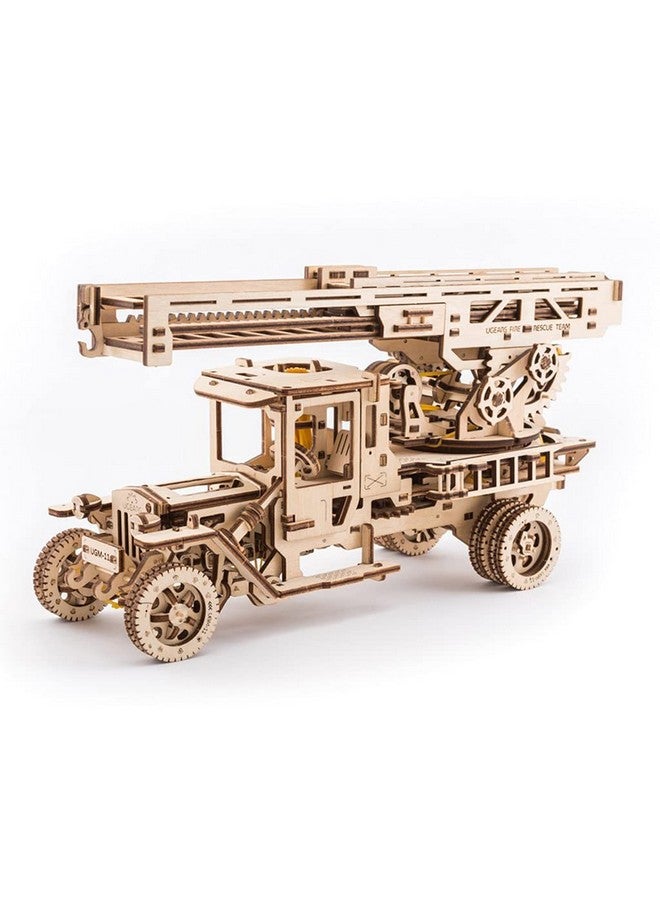 أوجيرز مجموعة إضافات Ugears لشاحنة UGM-11 (ناقلة، سلم إنقاذ، وهيكل مقطورة) هي لغز ميكانيكي ثلاثي الأبعاد للبالغين | مجموعة ألغاز ثلاثية الأبعاد كبيرة لتجميع الشاحنات بنفسك | تحفة فنية خشبية مزخرفة للشاحنة - Image 2