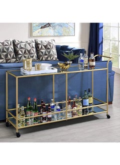 Hometaste Metal Serving Cart With Lockable Wheels Elegant 2 Tier Trolley For Hotels, Home Bars Stylish Utility Cart With Wine Racks And Hostess Tray Perfect For Serving Drinks And Tea - pzsku/Z94FABFDB7B0710D4F83BZ/45/_/1724829631/830c6466-3f83-4886-9391-0aa07b813021