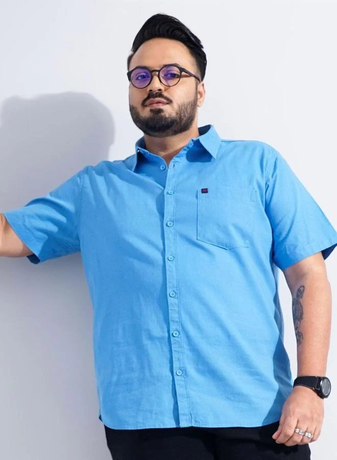 Take Two Plus Men Blue Regular Fit Casual Shirt By HardSoda