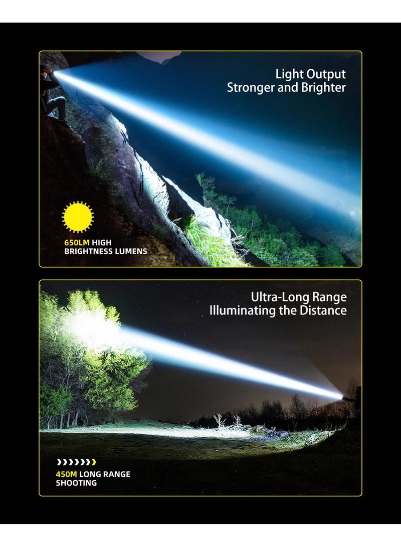 Philips 9W Rechargeable LED Torch Light | 650 Lumens Brightness | 450 m Beam Range | 3000 mAh Battery | 5 Lighting Modes (High, Low, Dimming, Strobe, SOS) | Stepless Dimming | Water & Drop Resistant Alloy Body | Portable Flashlight for Home, Camping & Emergency Use grey - Image 5