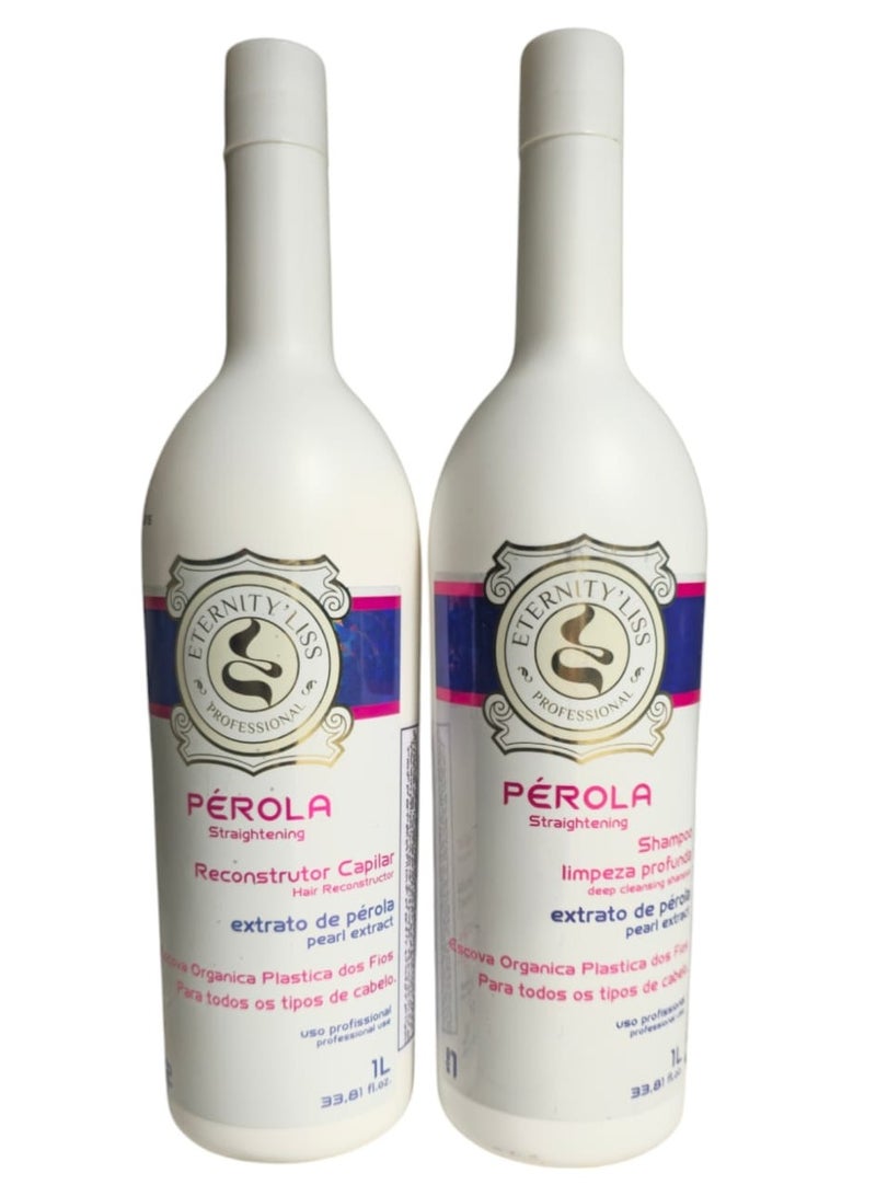Perola Negra Eternity Les Progressive Organics Perola Formaldehyde Free Shampoo & Conditioner 2x1L - Image 1