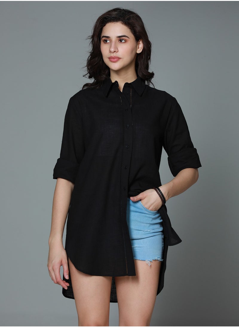 Oversized Black Shirt for Women - pzsku/Z94FADDDEDDC707883451Z/45/_/1720906497/01ec303a-b52b-429c-9e10-5f8479ce41c9