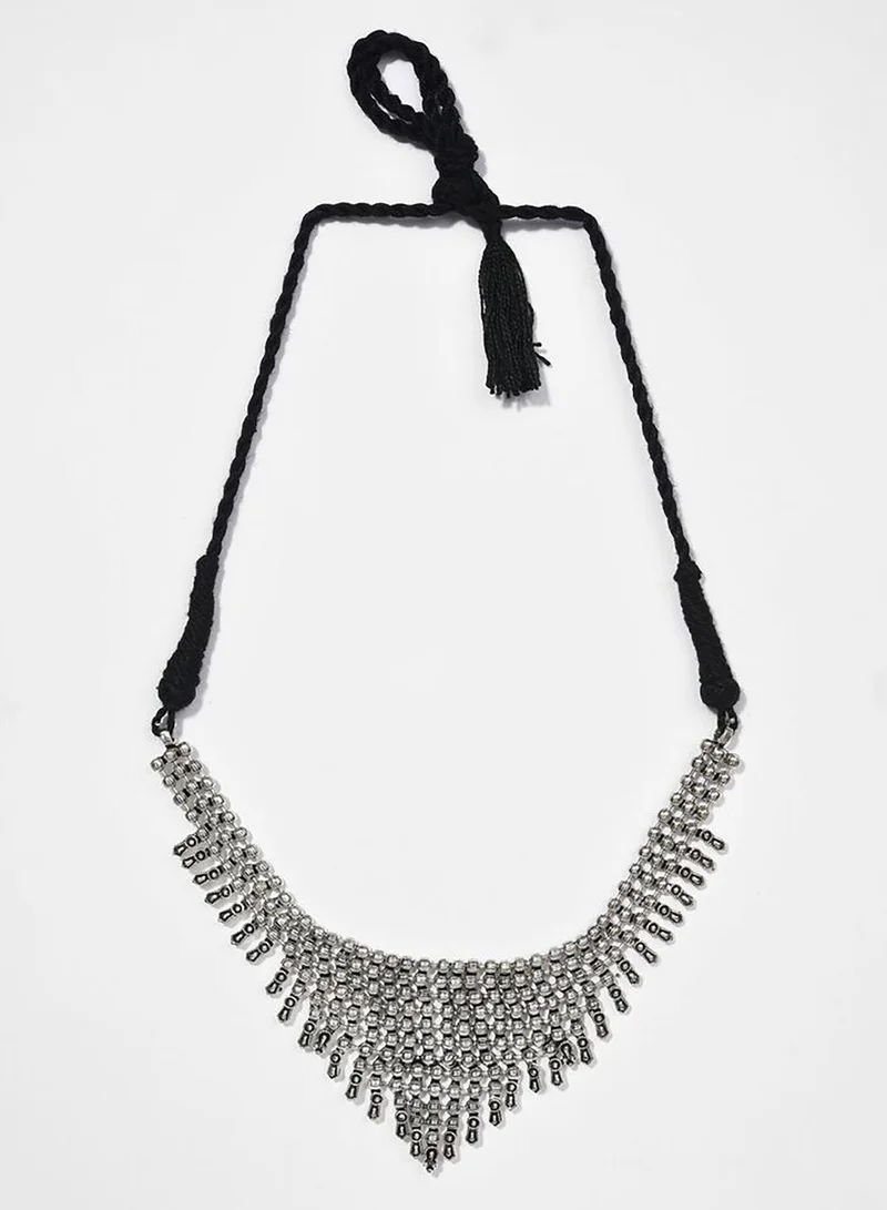 SOHI Silver Plated Designer Necklace