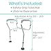 Vive Toilet Safety Rails for Seniors Adjustable Grab Bars for Toilet Toilet Safety Frame Toilet Assistance for Elderly Disabled Toilet Seat with Handles Bathroom Assist Bar Support Aid - Image 4
