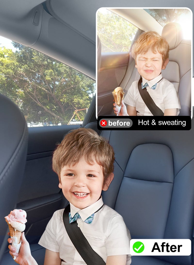 CHIYLE 2024 2025 Tesla Model 3 Highland Roof Sunshade, [No Gaps & No-Sagging] Insulation UV Rays Protection , Tesla Model 3 Highland Sunroof Shade & Sunshade Roof for Tesla Model 3 Accessories 2024 Tesla Model 3 Accessories 2025 Tesla Model 3 Highland Accessories(Black) - Image 3