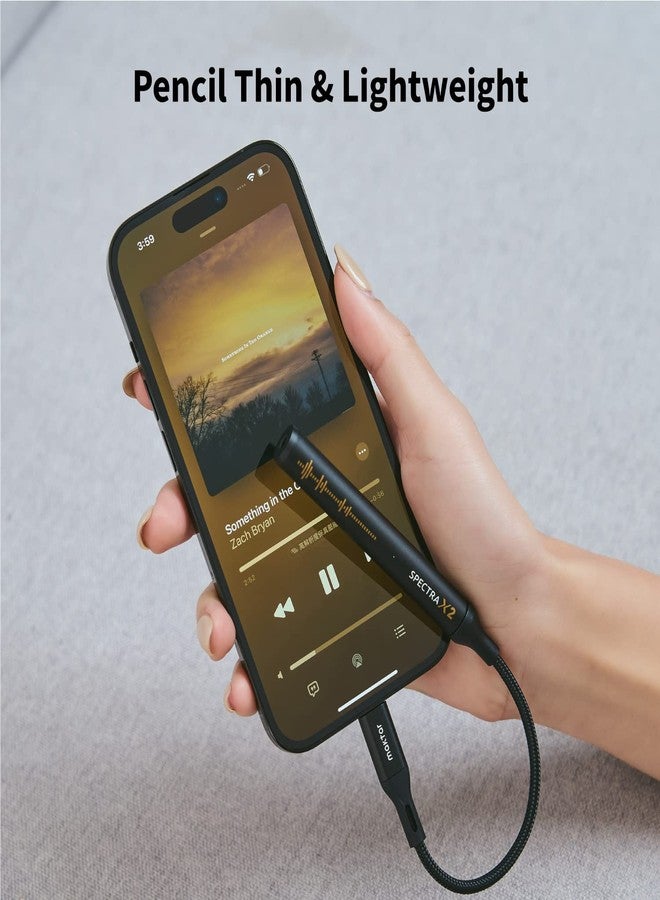 Maktar Spectra X2 Portable DAC & Headphone Amp: High Resolution 32bit / 384kHz DAC for iPhone 15, USB-C DAC Devices, & PC - Image 5