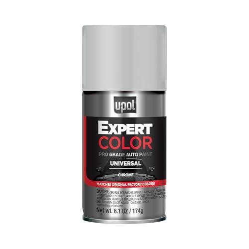 U-POL Expert Color Universal, Automotive Spray Paint, Professional Grade, Long-Lasting, Easy-To-Use, Chrome - Image 1