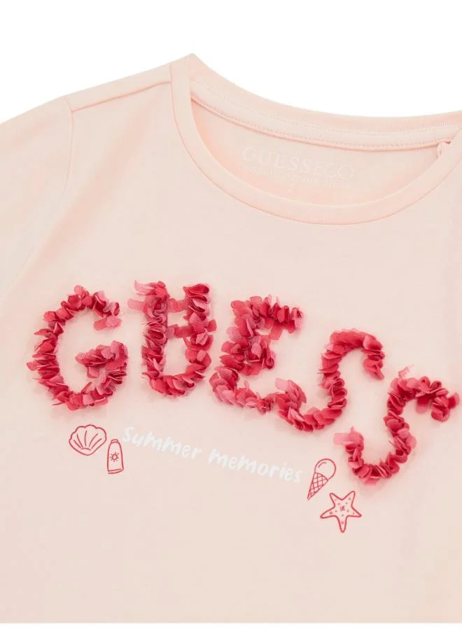 GUESS Kids Printe Crew Neck T-Shirt