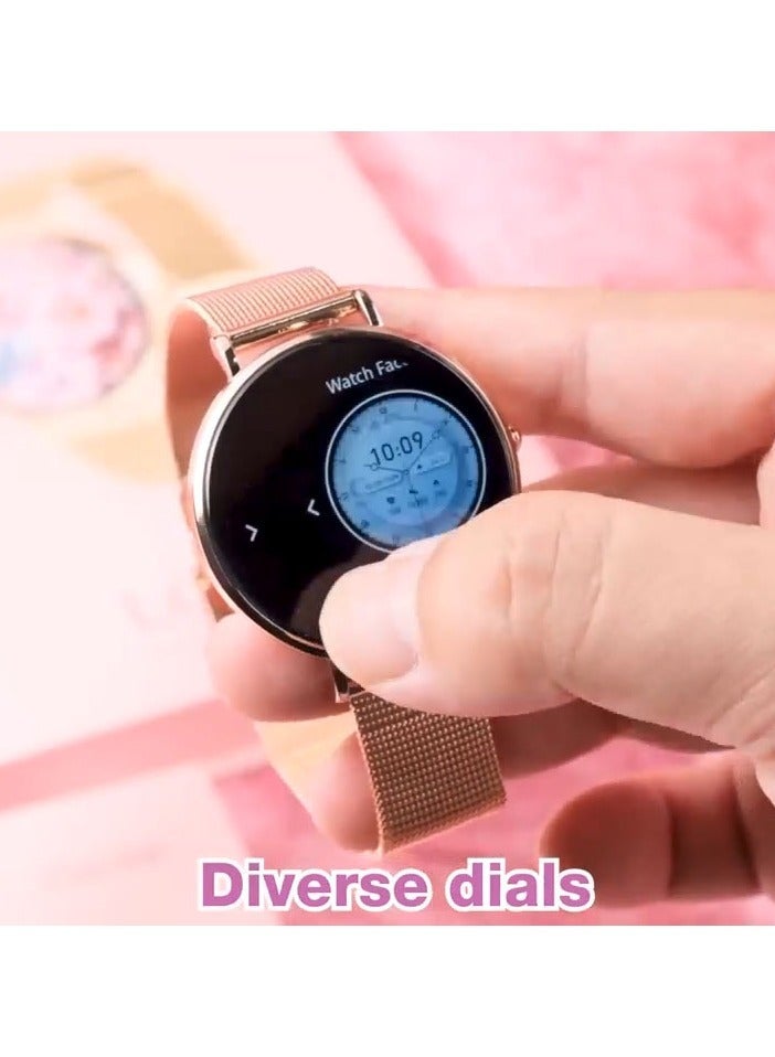 Telzeal LOLA-6 Ultra-Slim Round Smartwatch for Ladies with Elegant Silver Finish – Includes 3 Interchangeable Straps and Charging Cable – Stylish Fitness Tracker with Health Monitoring, Call Alerts, Custom Watch Faces, and Lightweight Design - Image 5