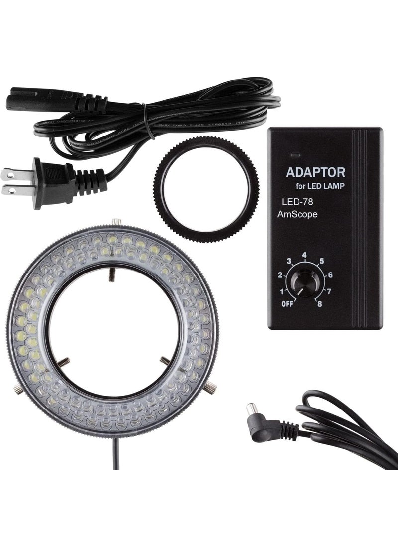 AmScope AmScope 78 LED Light Microscope LED Ring Light with Controller for Microscopes Repairs Inspections 
