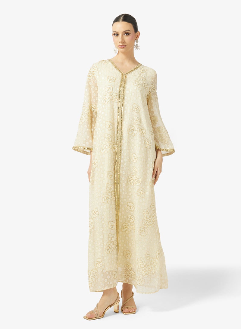 Khizana Embroidered Jalabiya - Image 1