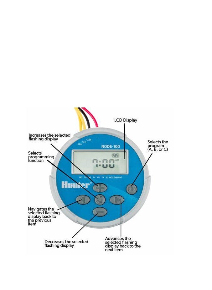 HUNTER Single-Station Battery Operated Controller With Coil, NODE- - Image 3