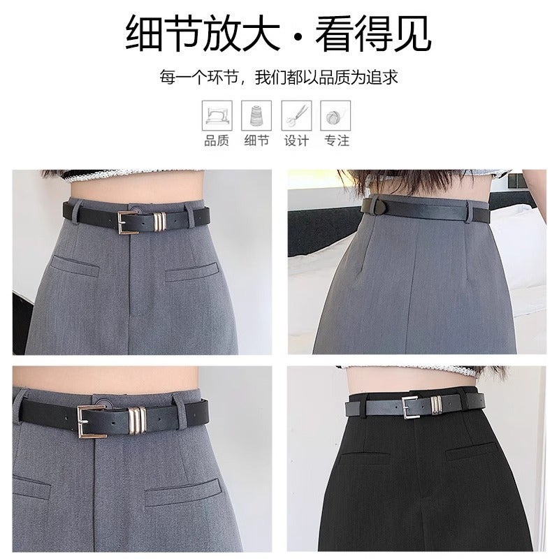 Spring High Waist Slimming Girl Suit Skirt Korean Casual Hip Skirt Elegant A- Line Skirt - Image 5