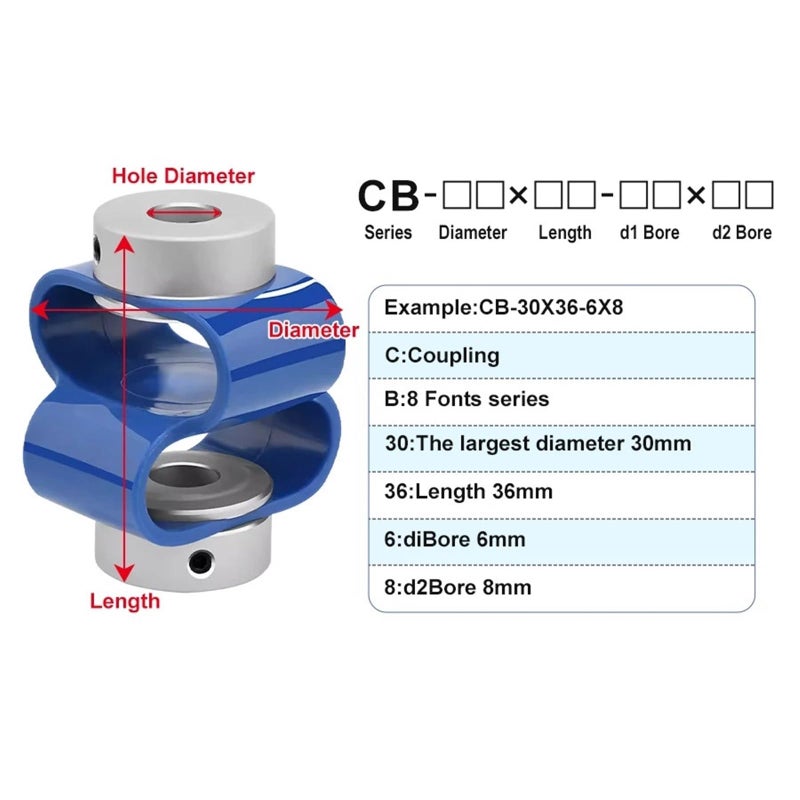 CB 46X55 8x14 اقتران مرن خاص للمشفر على شكل 8 مع غراء ألماني - Image 5