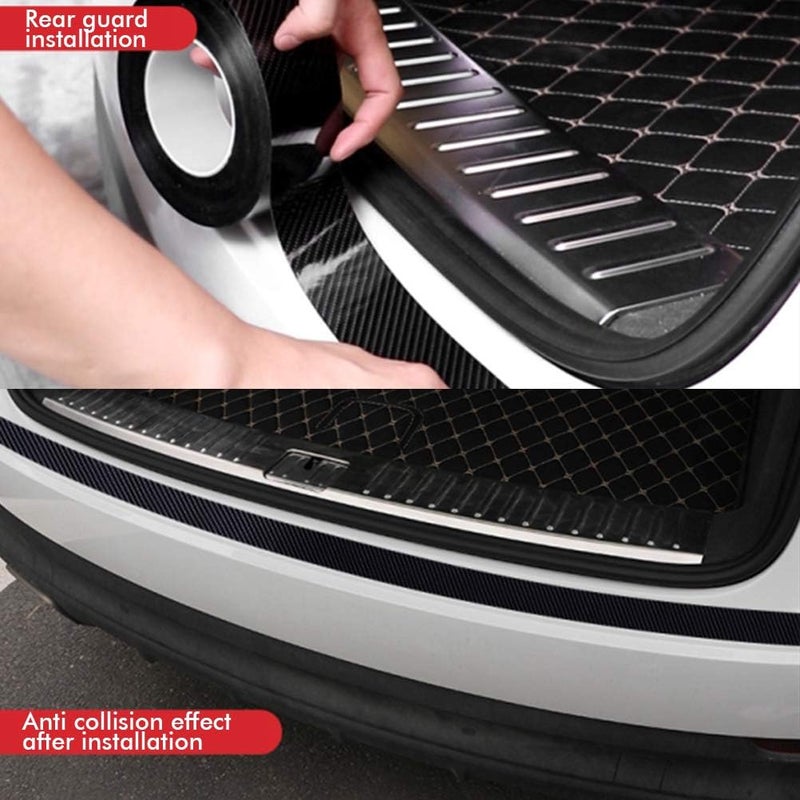 Pongnas 5D Carbon Fiber Car Door Sill Protector Strips Self Adhesive Bubble Release Threshold Plates for Interior Trim (#69) - Image 2