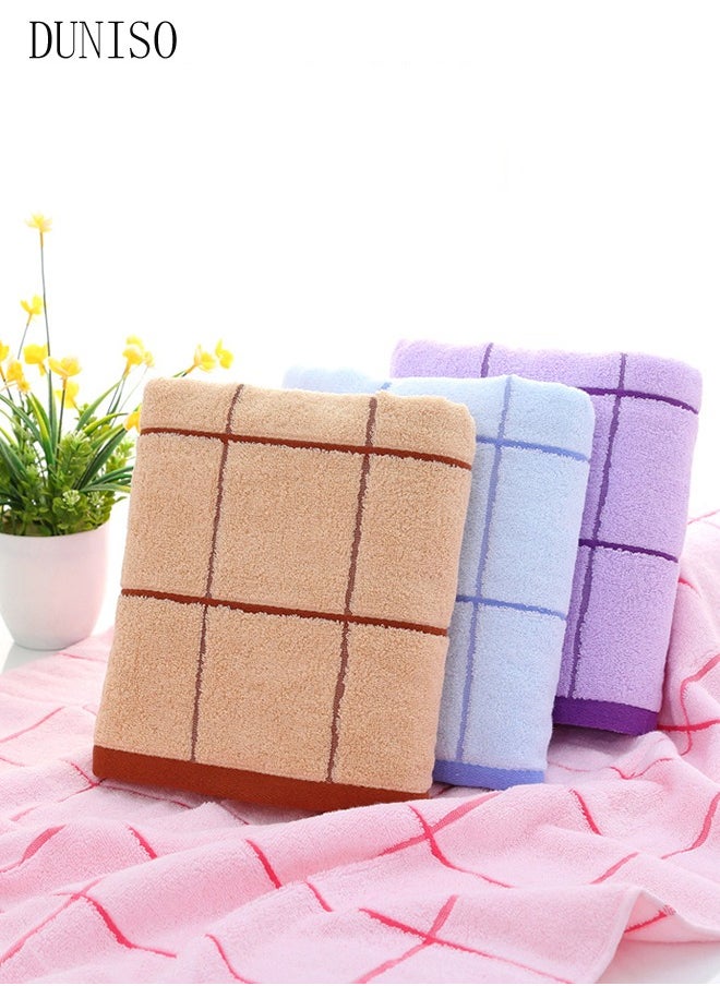 DUNISO - Luxury Bath Towel 100% Cotton, Highly Absorbent,Cotton Bath Sheets Household Beach Swimming Pool BathTowel (70 x 140 cm,Light Grey) - Image 1