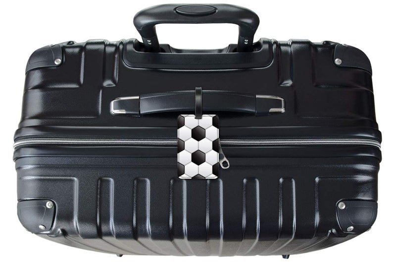 Art Plates Soccer Ball - Luggage ID Tags - Suitcase Identification Cards - Set of 2 - Image 3
