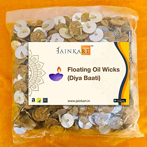Jainkart Eco-Friendly Cork-Based Floating Oil Wicks Diya Bati Parsi Vat Pack of (Approx 500 Wicks), Long-Lasting, Smoke-Free Diya Baatis for Pujas and Festivals - Image 2