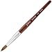 pana USA Acrylic Nail Brush100% Pure Kolinsky Hair Mahogany Wood Handle with Silver Ferrule Round Shaped Style (Size # 8, Mahogany) - Image 2