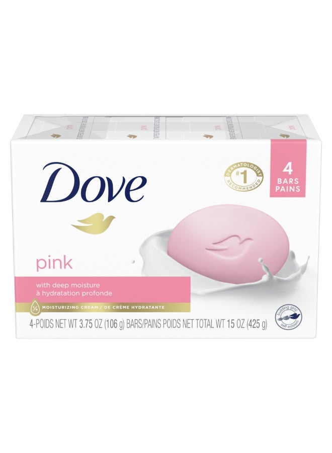 دوف صابون دوف الوردي للتجميل 360 غرام، 4 قطع - Image 1