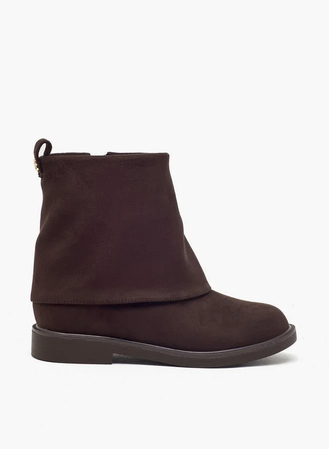 ليتل ميسي Girls Foldover Ankle Boots