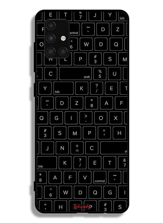Tolwak Samsung Galaxy A71 4G Protective Case Cover Random Keyboard Keys Pattern - Image 1