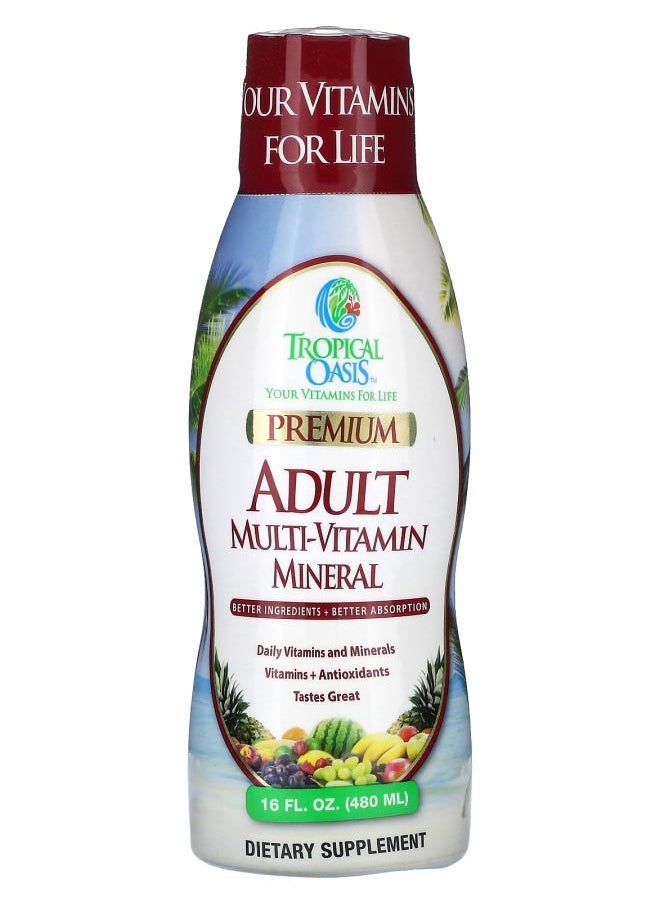 Tropical Oasis - Premium Multi-Vitamin Mineral For Adults 16 fl oz (480 ml) - Image 1