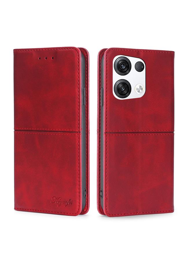 اس-توب جراب لهاتف OPPO Reno8 Pro+ 5G جراب هاتف جلدي مغناطيسي أفقي قابل للطي من نسيج البقر - Image 1