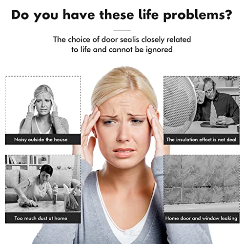 BBTO شريط عزل الطقس BBTO لباب المدخل شريط عزل خارجي للنوافذ على شكل V من رغوة كيرف لحجب فجوات أبواب الجراج عازل للصوت لتحسين المنزل سهل التركيب (60 قدم، أبيض) - Image 4