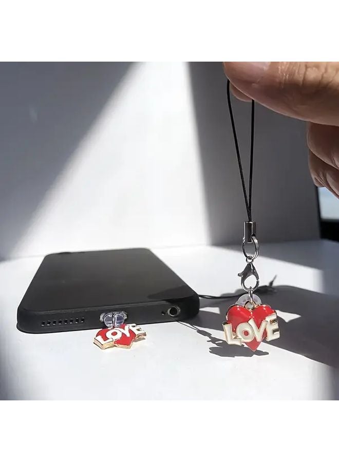 سدادة الغبار لهاتف ريد هارت المحمول لآيفون 6 إلى 14 برو ماكس بحبل واقي منفذ USB C هدية - Image 4