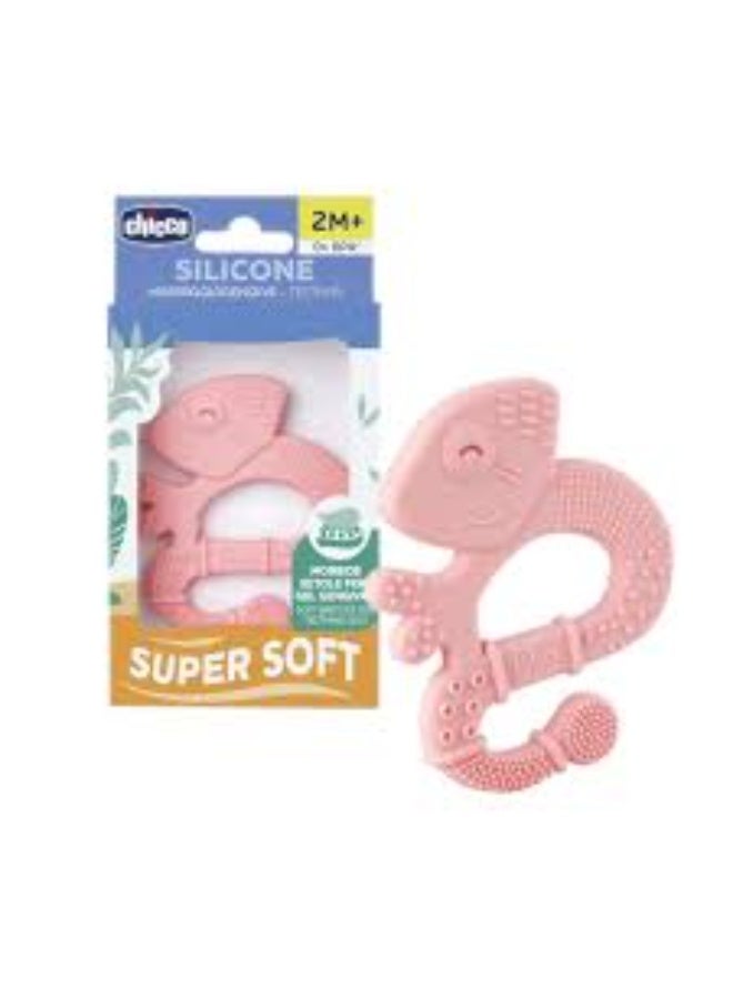 Chicco Super Soft Iguana Teether 2m+ Pink - Image 2